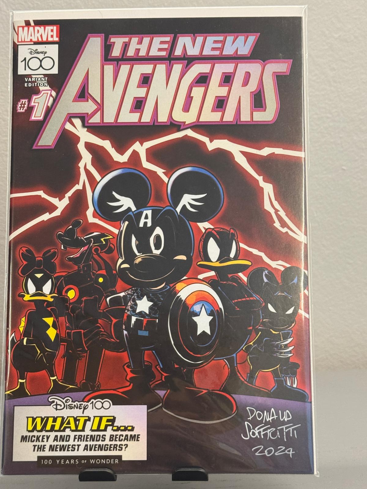 Donald Soffritti - The new avengers 100th Disney Signed
