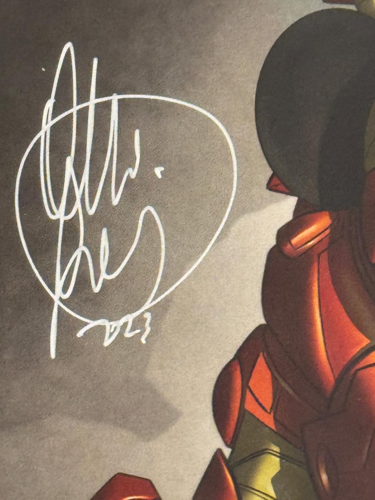 Claudio Sciarrone - The invincible iron man 100th Disney Signed