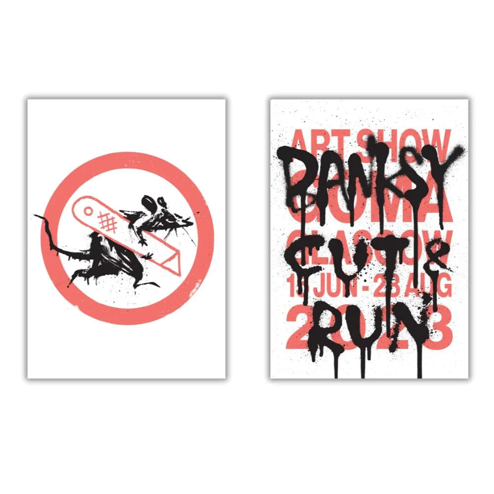 Banksy - Cut & Run Exhibition Posters
