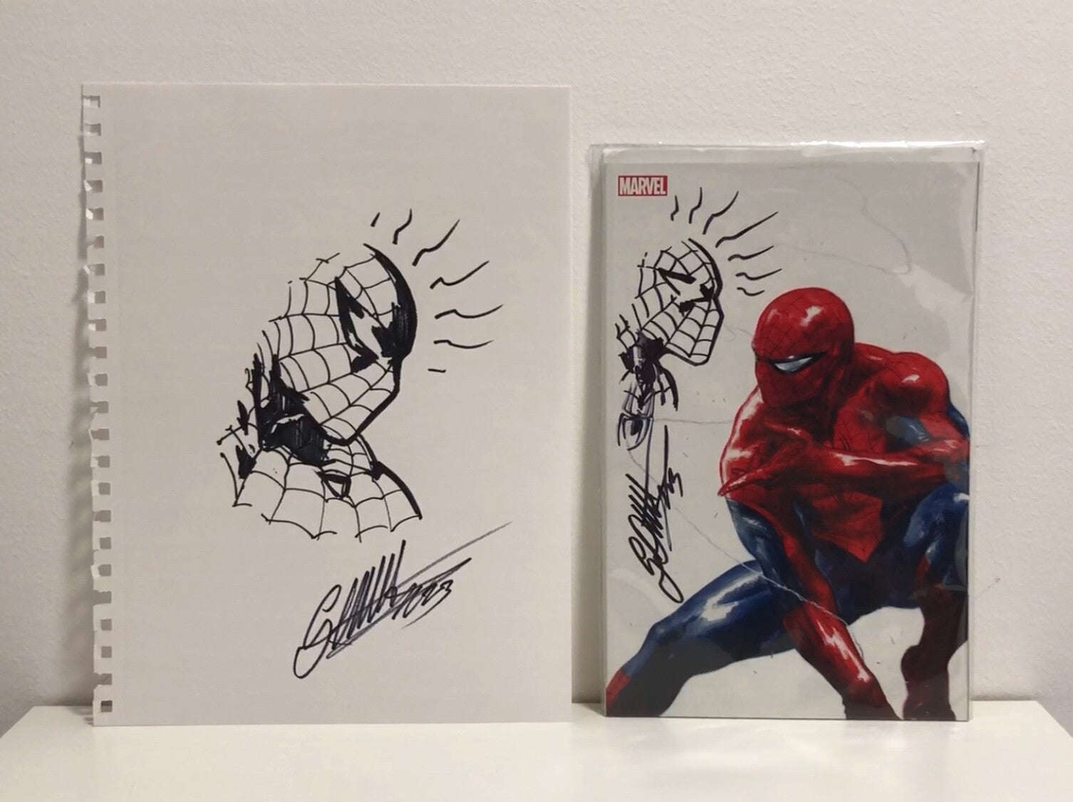 Gabriele Dell'Otto - Spider-man #12 VARIANT SIGNED SKETCHED /300, Original Art