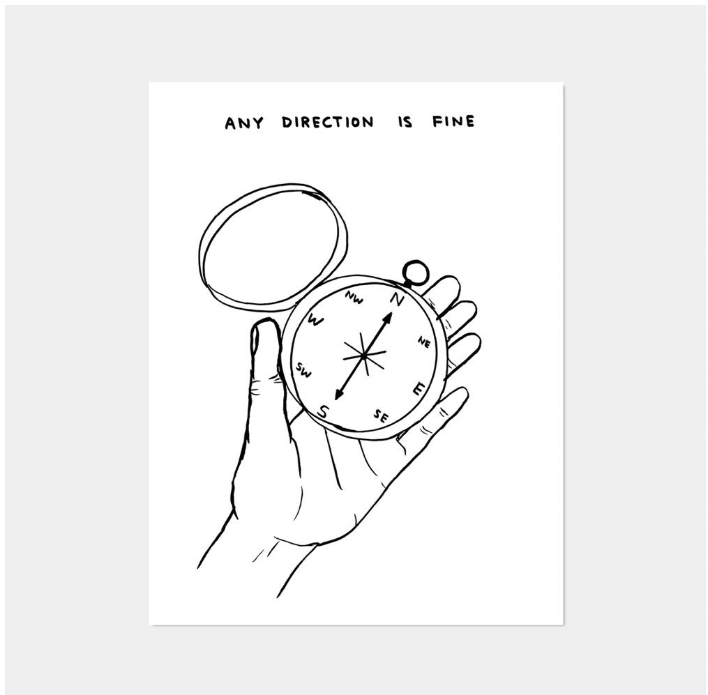 David shrigley - Print 2020 /250 Set di 8 POSTER