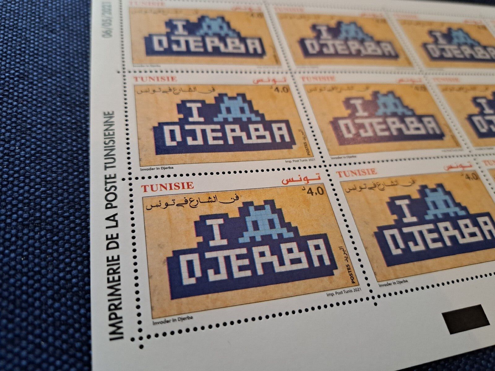 Invader - Djerba foglio completo 12 francobolli