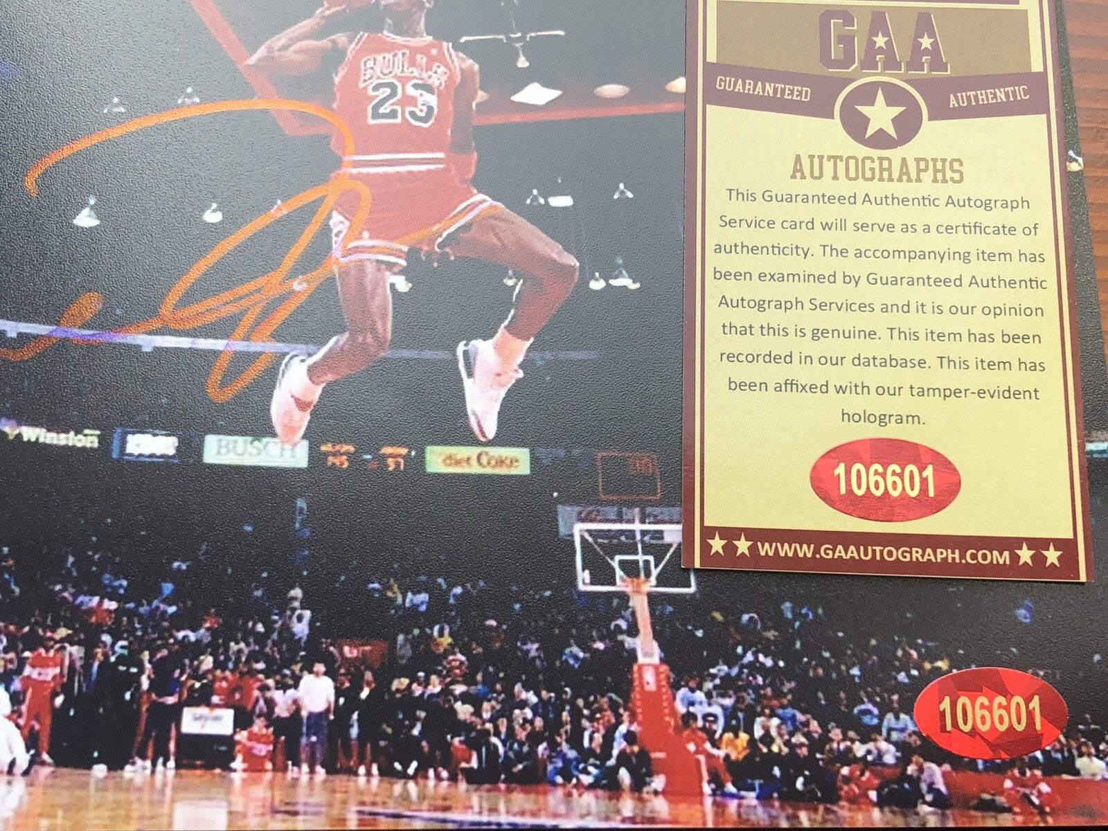 Michael Jordan - signed GAA coa Photo