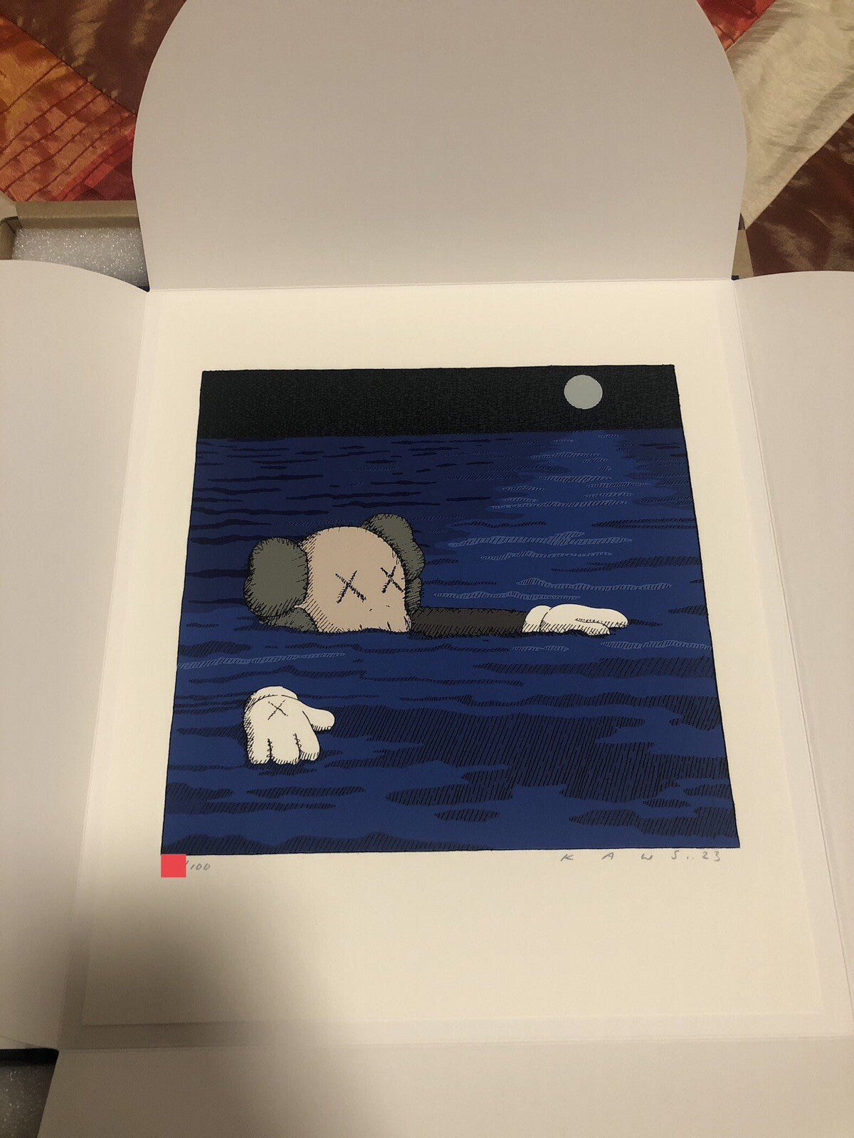 Kaws - TIDE 2023 print /100 Phaidon Artspace Book signed