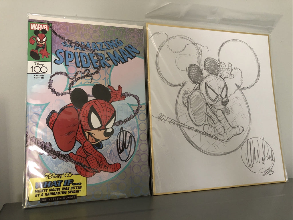 Claudio Sciarrone - Amazing Spider-man #35  Disney100 Variant + Original Sketch