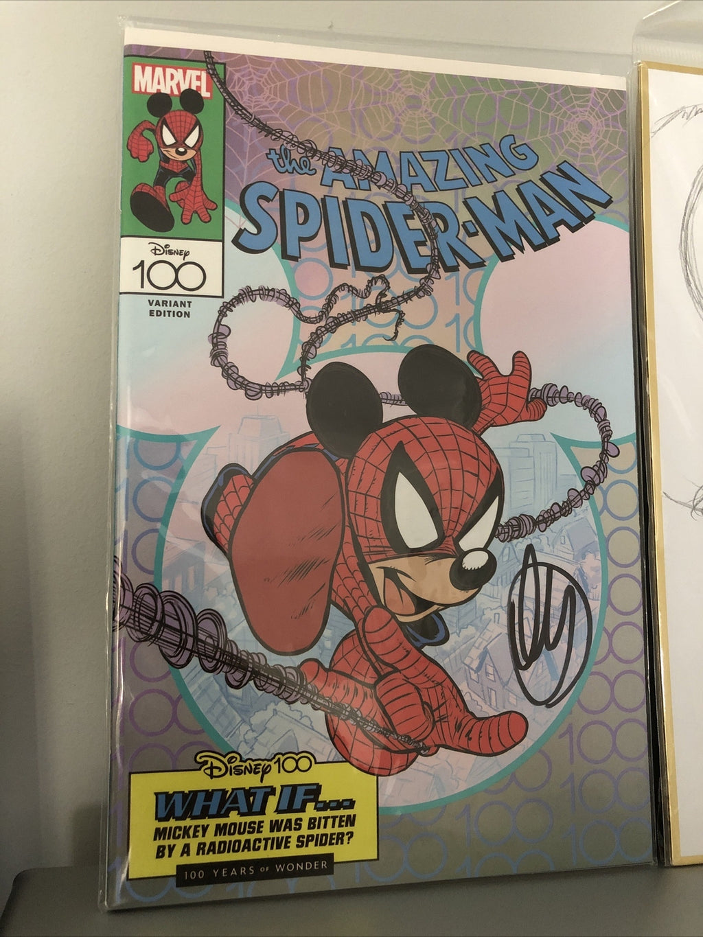 Claudio Sciarrone - Amazing Spider-man #35  Disney100 Variant + Original Sketch