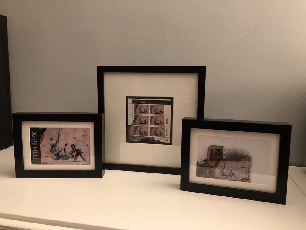 Banksy - Framed Stamp Set "ПТН ПНХ!" | Official sourced via Ukraine POST